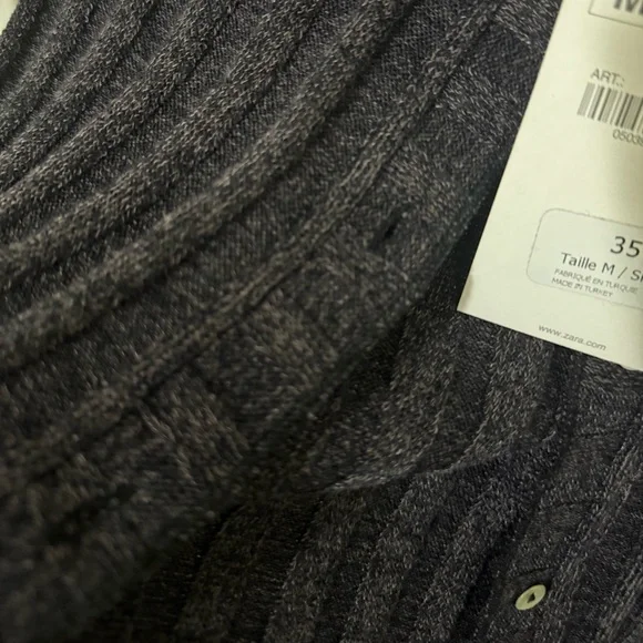 Zara Ribbed Cropped Cardigan | NWT | Size M - Picture 7 of 9